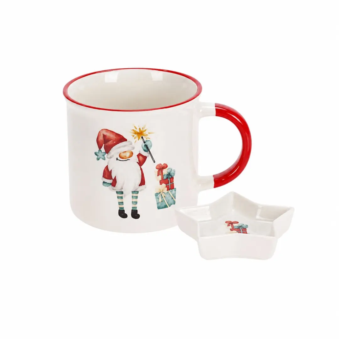Home & Styling Kerst Kerstman Mok met Schaaltje