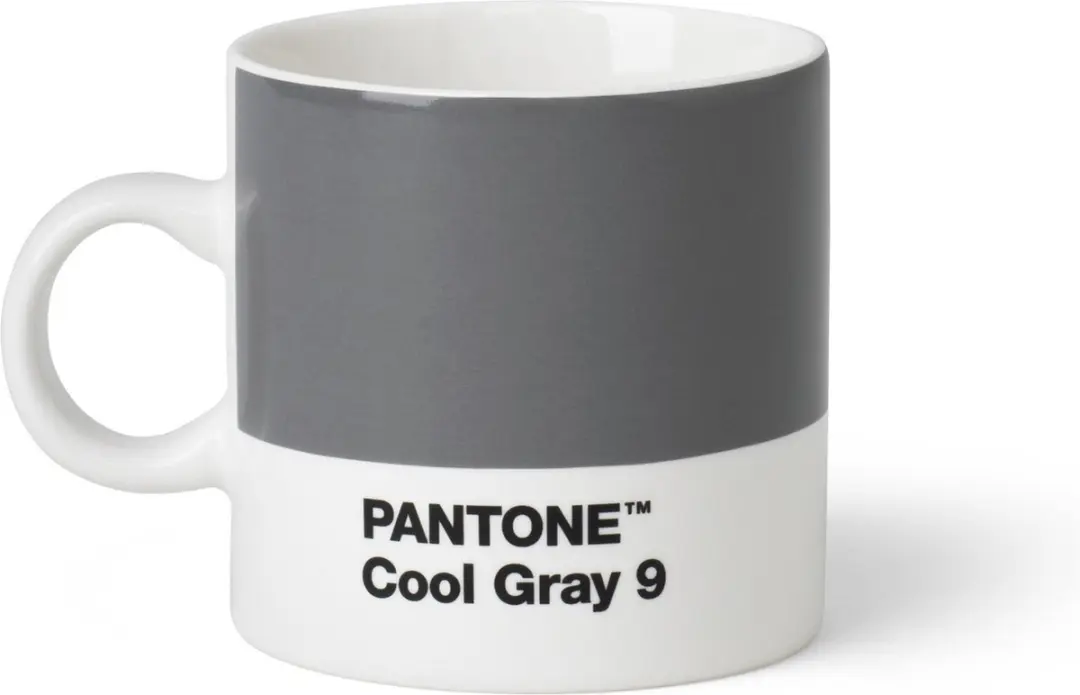 Pantone Espressokop 120 Ml Keramiek Donkergrijs/wit