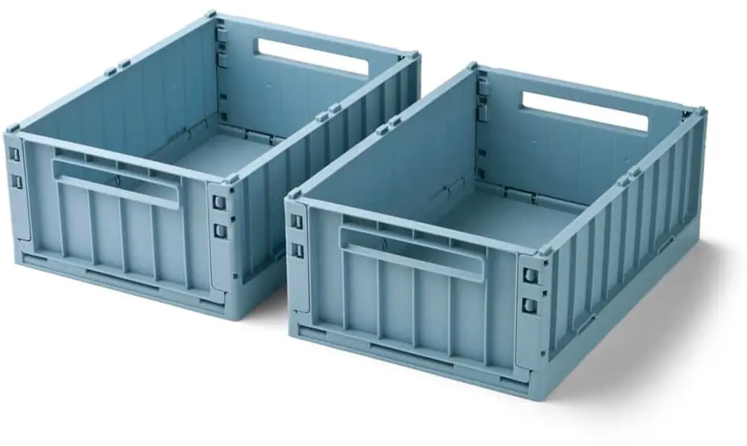 Liewood Opvouwbaar Kratje Weston Medium Beach Blue (set van 2)