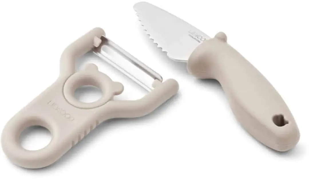 Liewood Kinder Messen Set Pertense Peeler & Knife Set Sandy