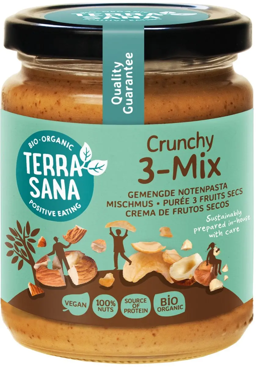 Terrasana 3-Mix Crunchy Notenpasta Bio 250g