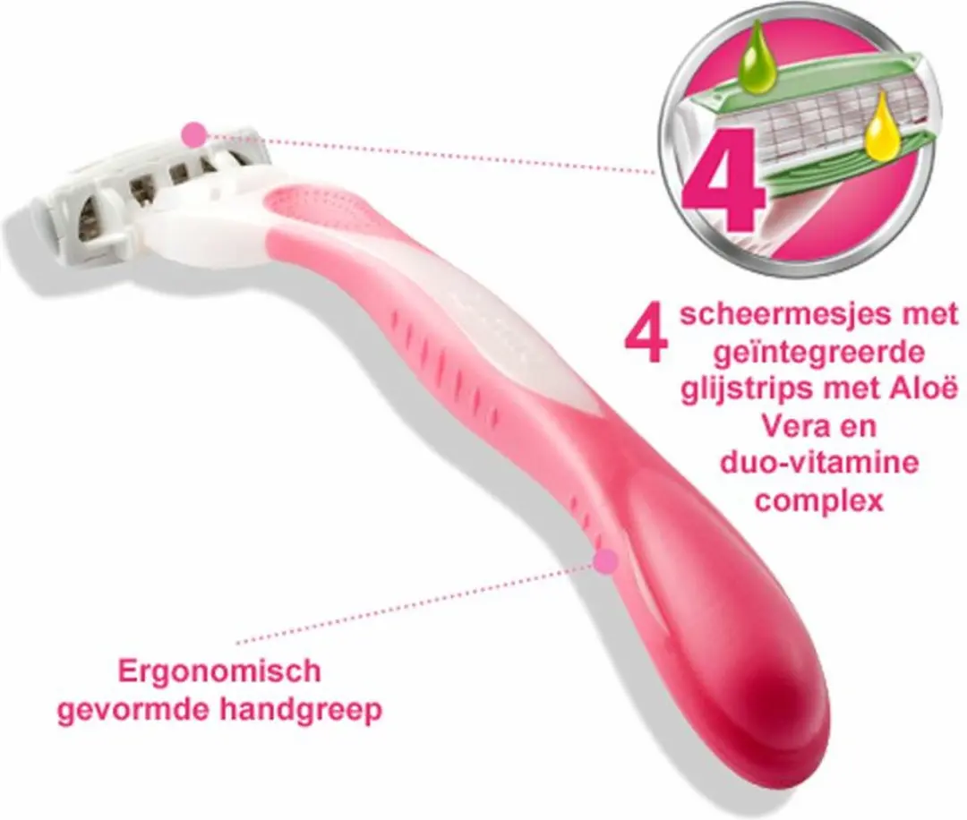 Wilkinson Quattro For Woman Wegwerpscheermesjes - 4 Stuks