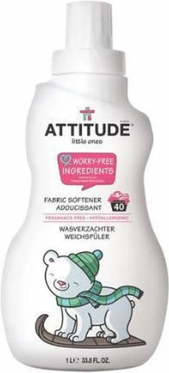 Attitude Wasverzachter Vloeibaar Parfumvrij Baby Leaves 1000ml