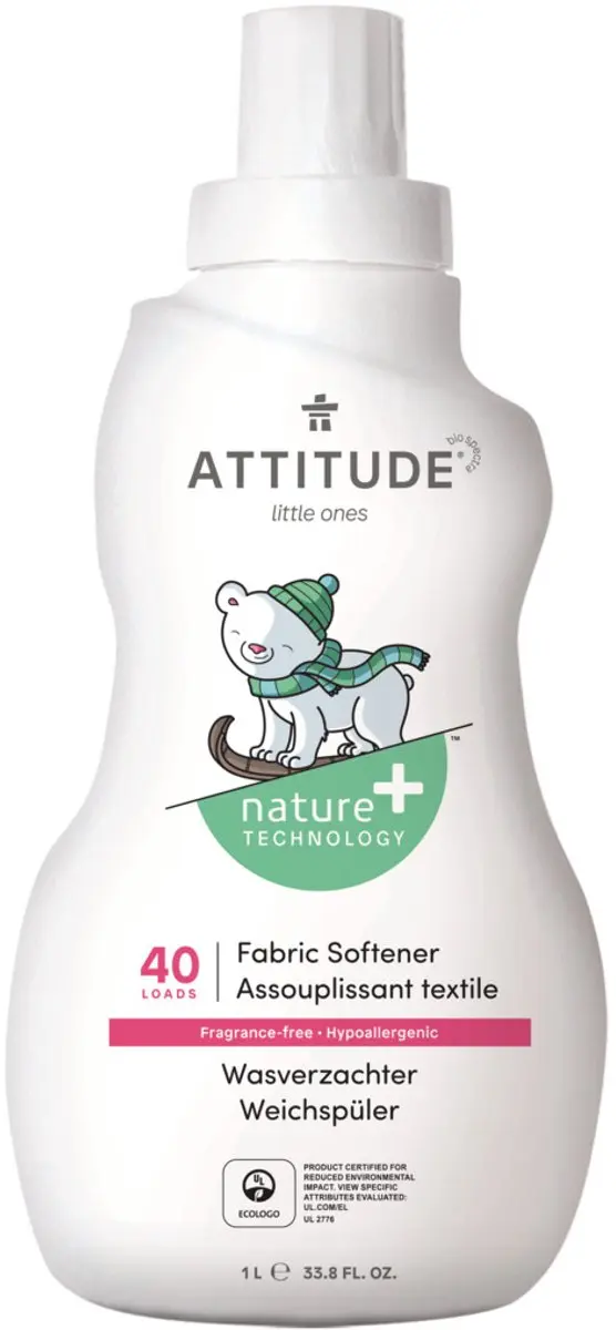 Attitude Wasverzachter Vloeibaar Parfumvrij Baby Leaves 1000ml