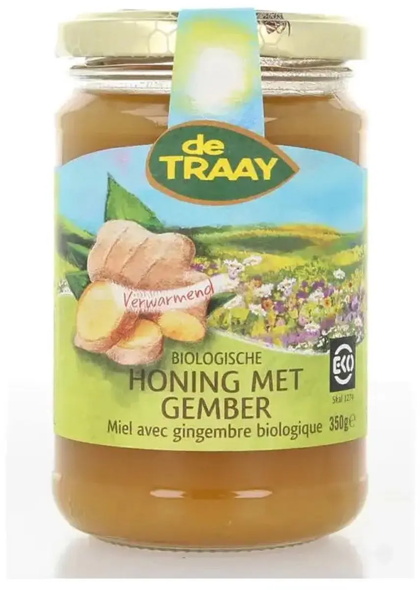 De Traay Honing met Gember Bio 350g