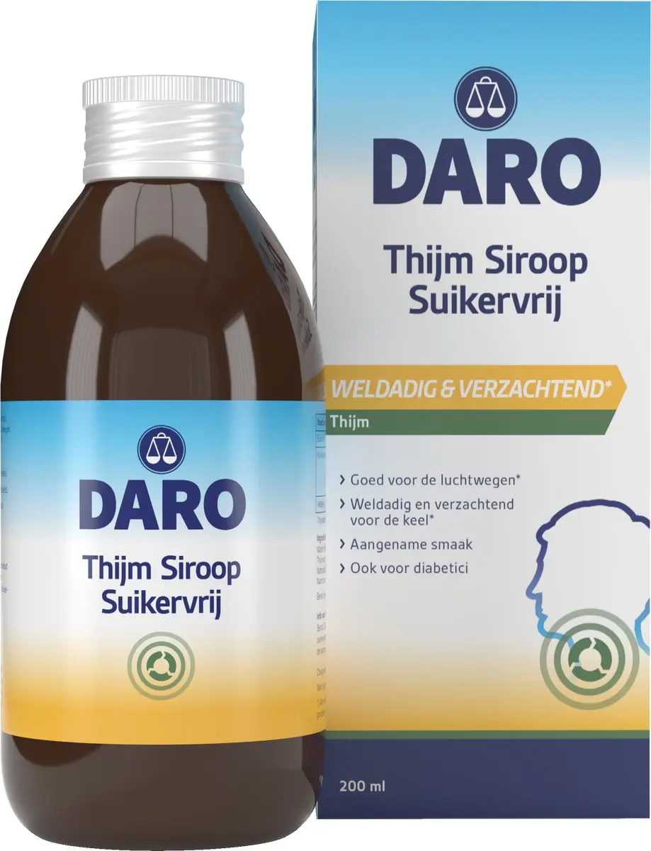 Daro Thijmsiroop Suikervrij 200ml