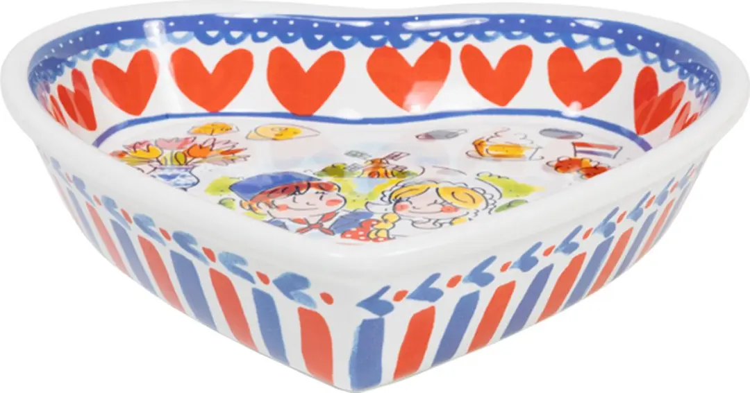 Blond Amsterdam Hollands Glorie Schaal Hartjes - 22cm - Multi - afbeelding 2 van 3