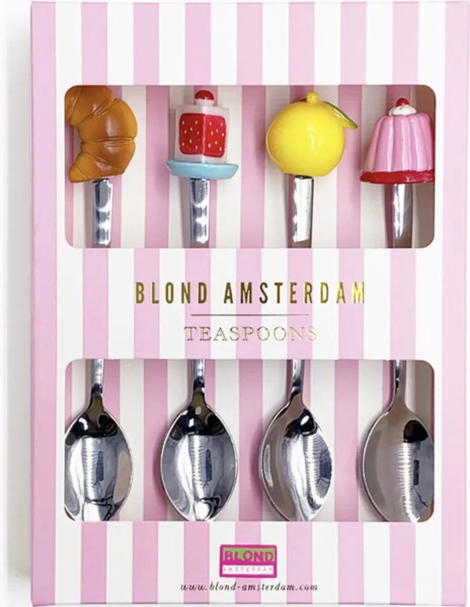 Blond Amsterdam, Even Bijkletsen: Theelepels, set van 4