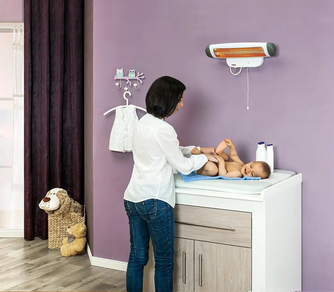 Reer FeelWell Straalkachel 800W - Badkamer - Wit/Grijs