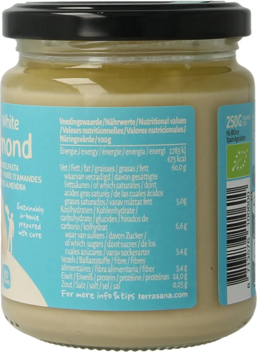 Terrasana Bio Witte Amandelpasta 250g