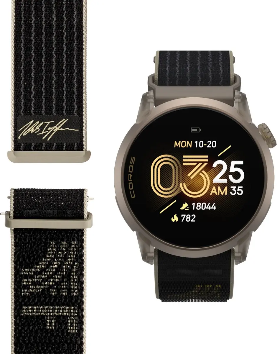 Coros Pace 4 Jakob Edition - 43mm - Nylon - Goud/Zwart - afbeelding 2 van 4