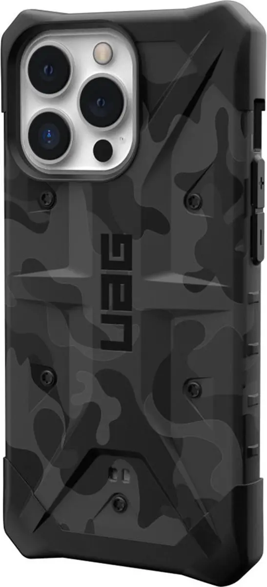 Urban Armor Gear Pathfinder SE iPhone 13 Pro Hoesje - Camo Zwart/Grijs - afbeelding 5 van 6