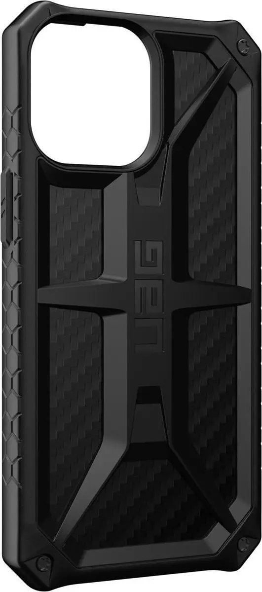 Urban Armor Gear Monarch Series iPhone 13 Pro Max Hoesje - Carbon Fiber - Zwart - afbeelding 4 van 6