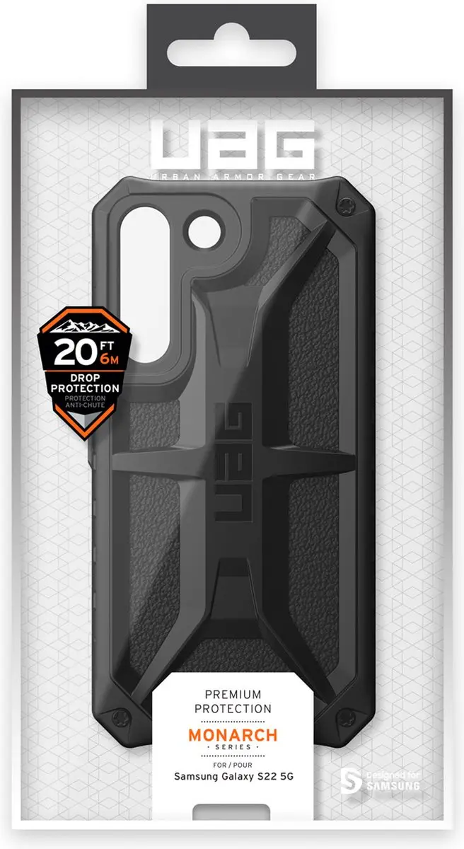 Urban Armor Gear Monarch 213421114040 Hoesje - Samsung Galaxy S22 - Zwart - afbeelding 6 van 6