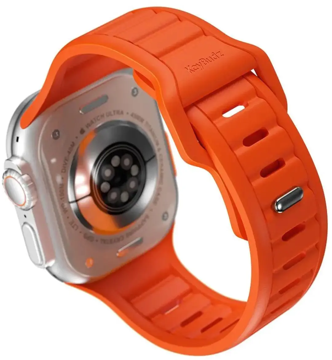 KeyBudz Journey FKM Horlogeband - 44/49mm - Oranje - afbeelding 5 van 6