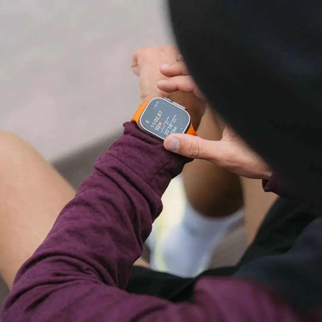 KeyBudz Journey FKM Horlogeband - 44/49mm - Oranje - afbeelding 4 van 6