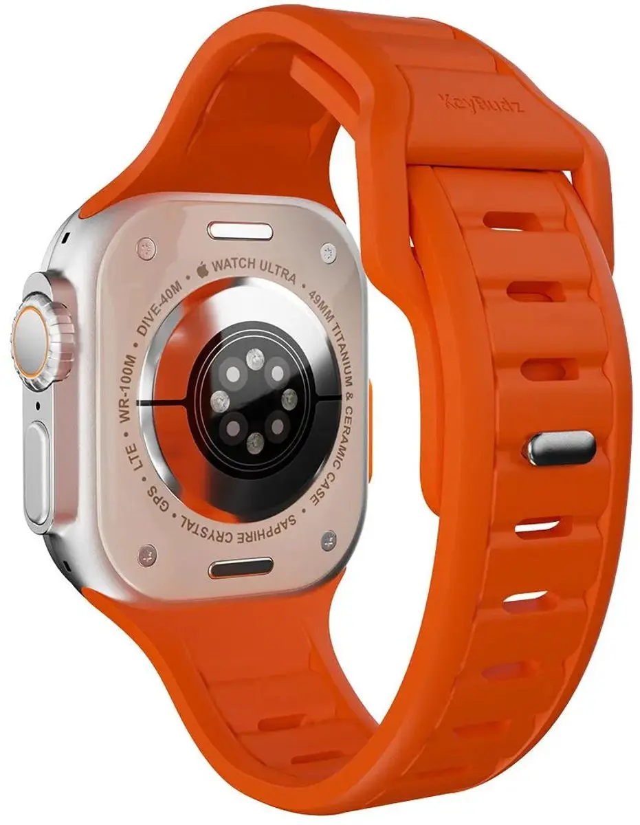 KeyBudz Journey FKM Horlogeband - 44/49mm - Oranje - afbeelding 6 van 6