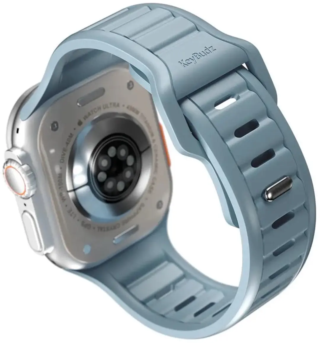 KeyBudz Journey FKM Horlogeband Apple Watch 44-49mm - Blauw - afbeelding 5 van 5