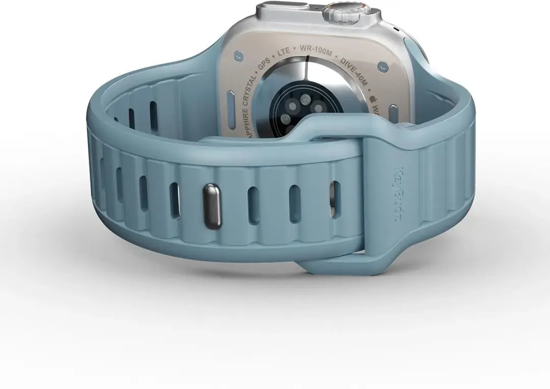 KeyBudz Journey FKM Horlogeband Apple Watch 44-49mm - Blauw - afbeelding 4 van 5