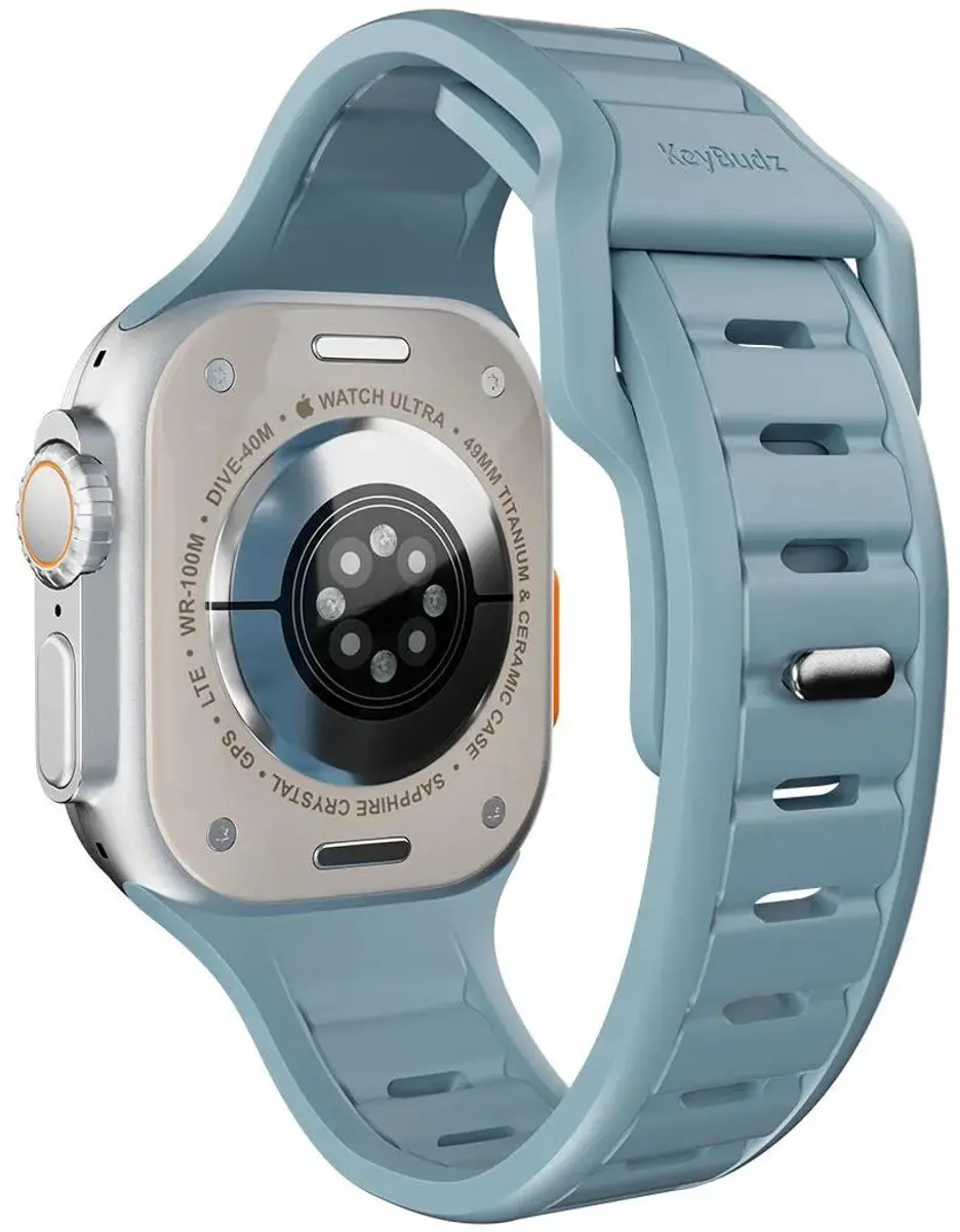KeyBudz Journey FKM Horlogeband Apple Watch 44-49mm - Blauw - afbeelding 2 van 5