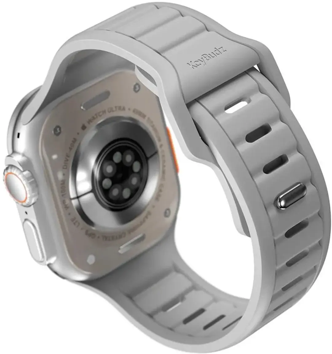 KeyBudz Journey FKM Horlogeband Apple Watch 44-49mm - Grijs - afbeelding 5 van 6