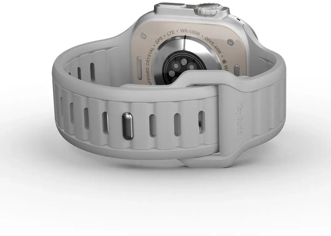 KeyBudz Journey FKM Horlogeband Apple Watch 44-49mm - Grijs - afbeelding 4 van 6