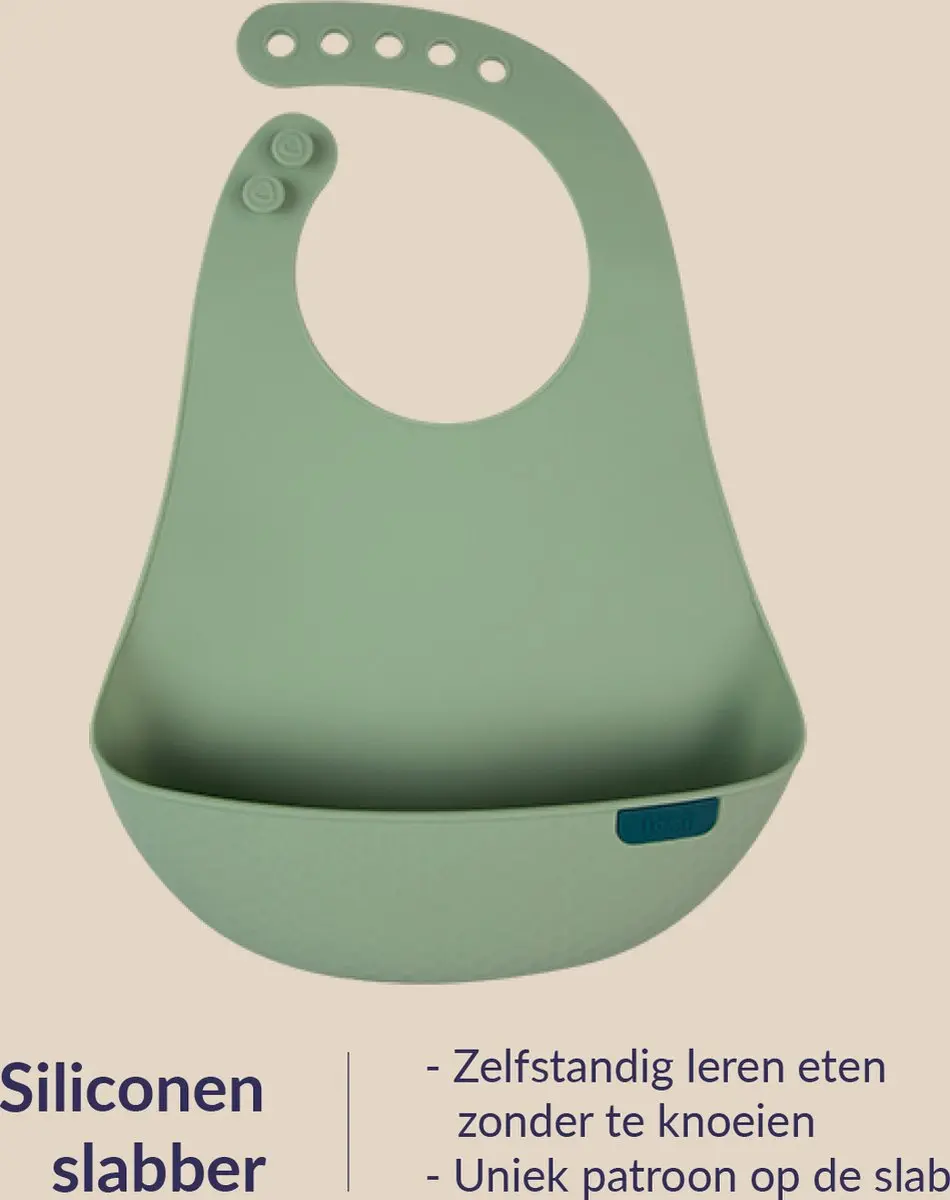 Difrax LOVI Slabbetje Lichtgroen - Verstelbaar