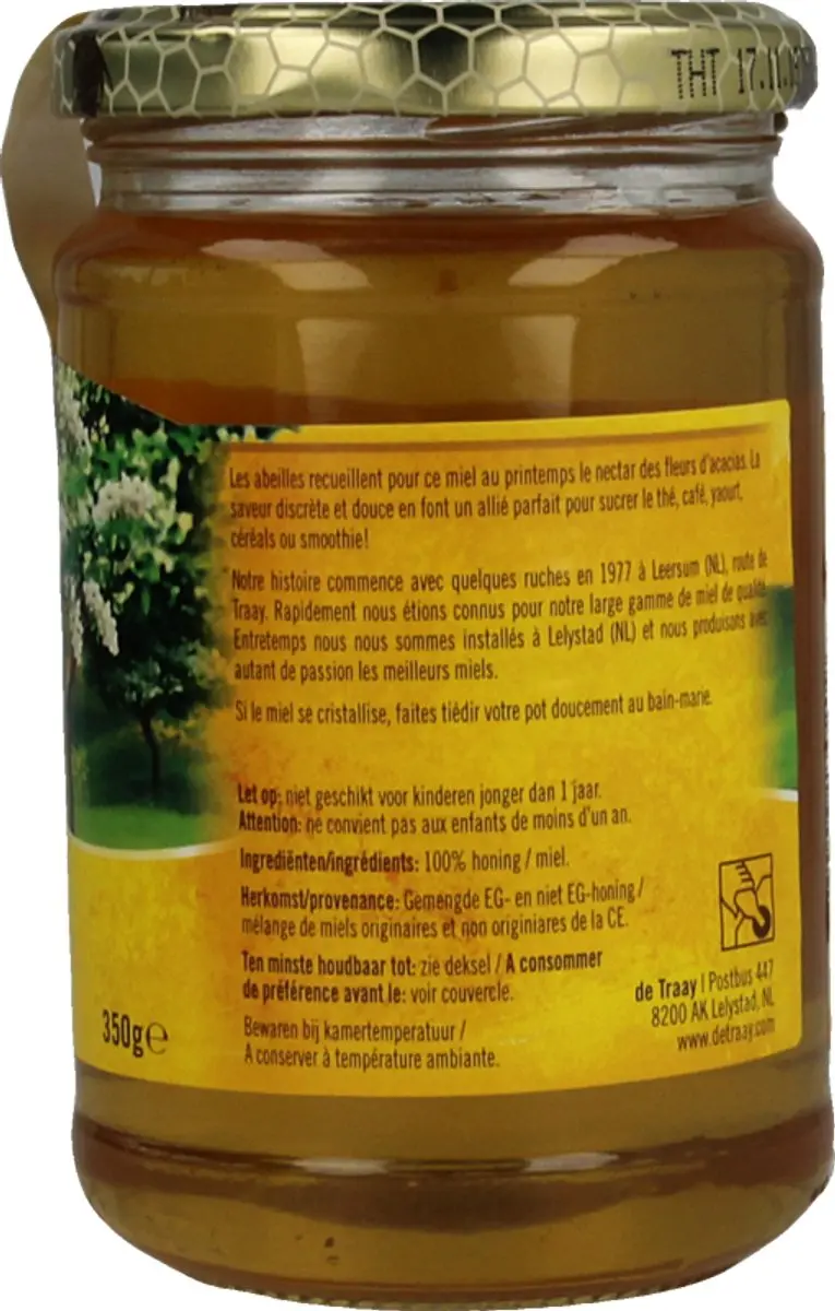 De Traay Acaciahoning 350g - afbeelding 4 van 6