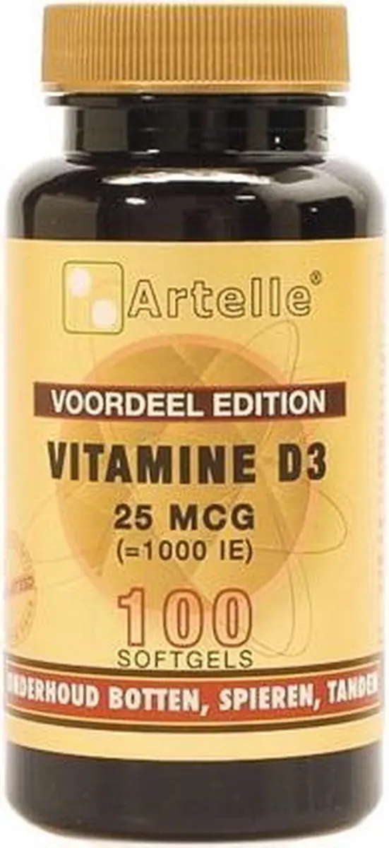 Artelle Vitamine D3 25mcg Softgels - 100 Stuks