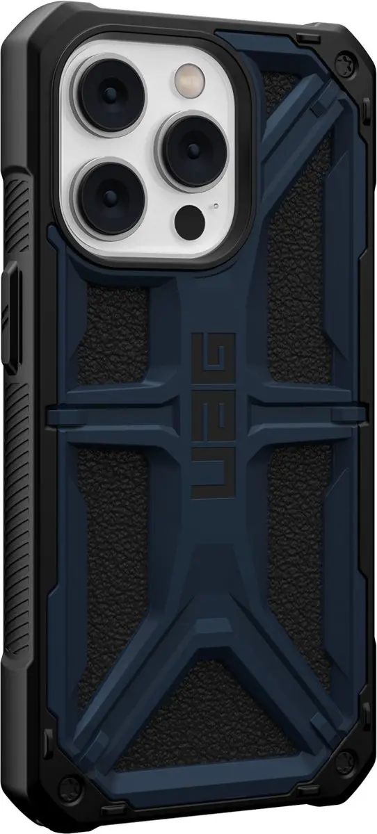 Urban Armor Gear Monarch Hoesje iPhone 14 Pro - Blauw - 114034115555 - afbeelding 3 van 6