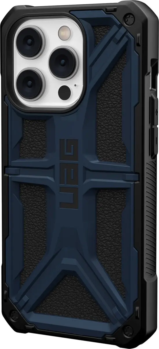 Urban Armor Gear Monarch Hoesje iPhone 14 Pro - Blauw - 114034115555 - afbeelding 4 van 6