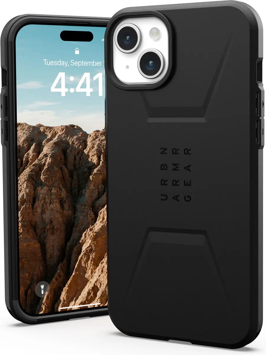 Urban Armor Gear Civilian Mag iPhone 15 Plus Hoesje