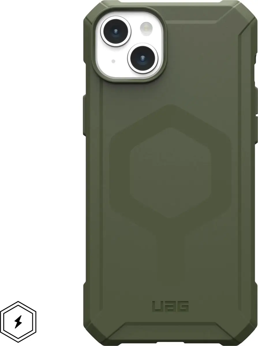 Urban Armor Gear Essential Armor Mag iPhone 15 Plus Hoesje - Zwart - afbeelding 2 van 6