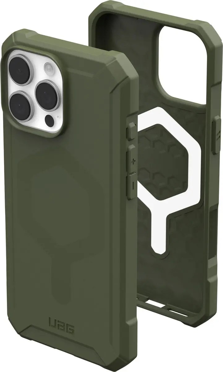 Urban Armor Gear Essential Armor Mag iPhone 16 Pro Max Hoesje - 114449117272 - Olive Green - afbeelding 6 van 6