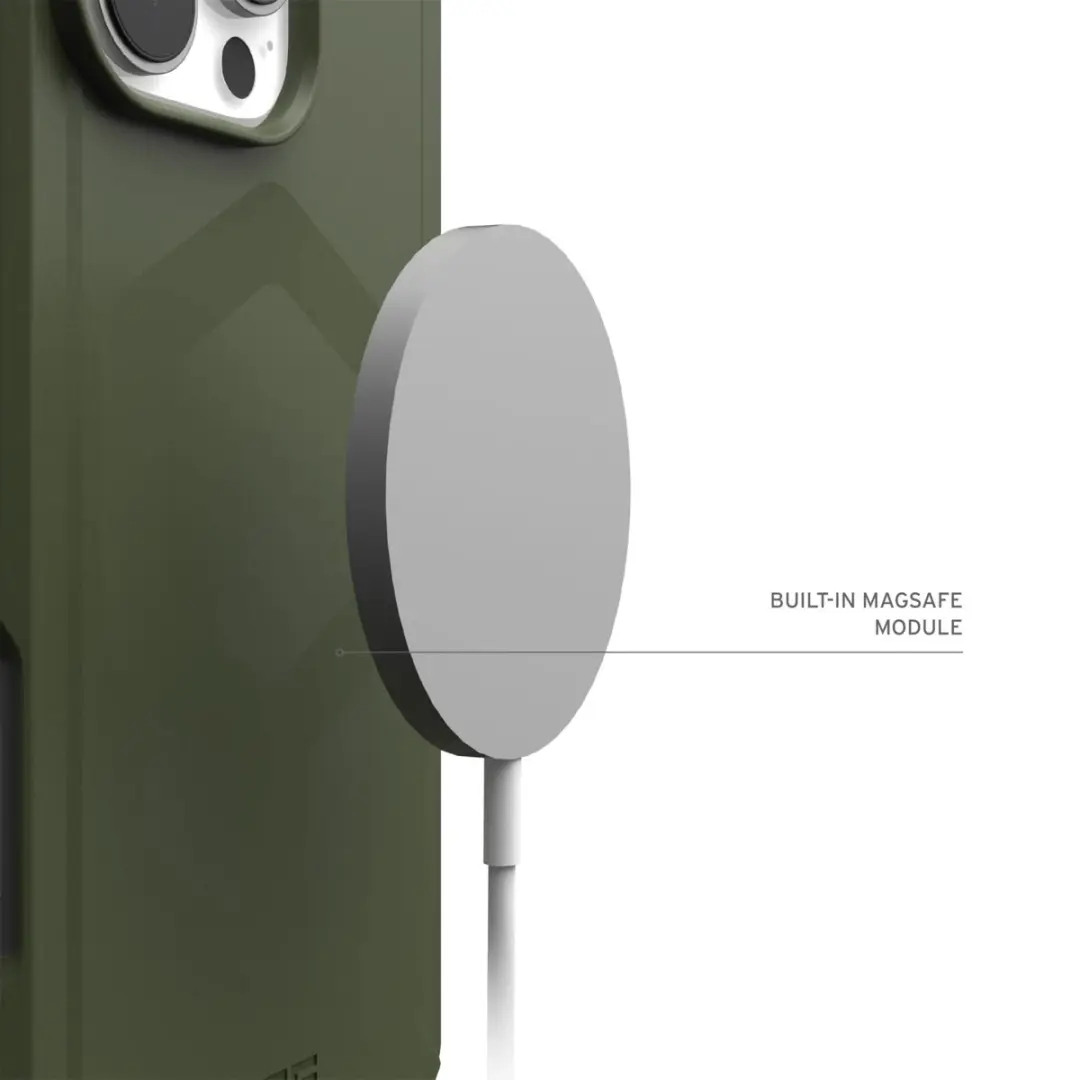 Urban Armor Gear Essential Armor Mag iPhone 16 Pro Max Hoesje - 114449117272 - Olive Green - afbeelding 5 van 6