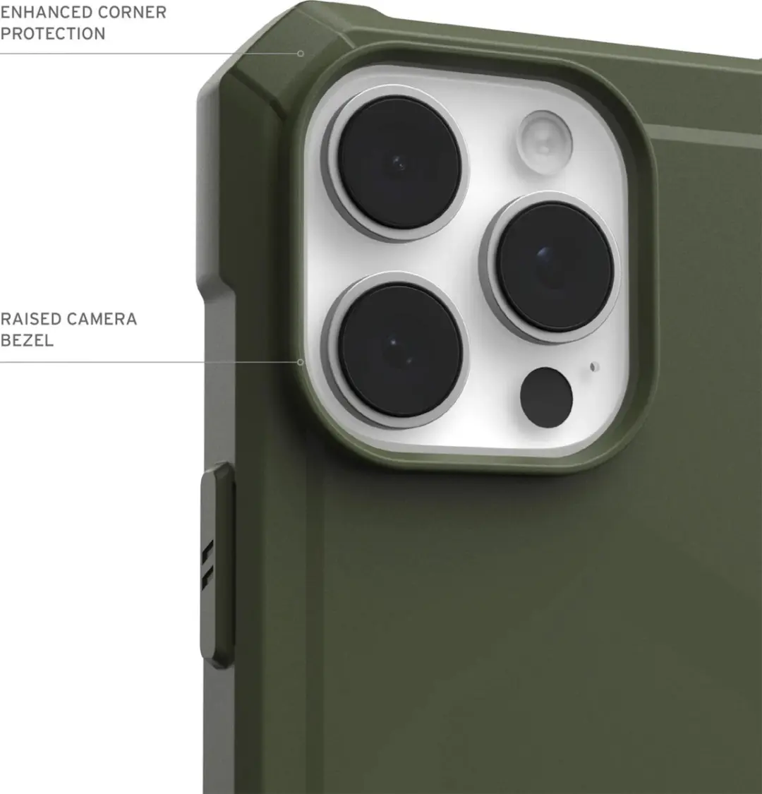 Urban Armor Gear Essential Armor Mag iPhone 16 Pro Max Hoesje - 114449117272 - Olive Green - afbeelding 3 van 6