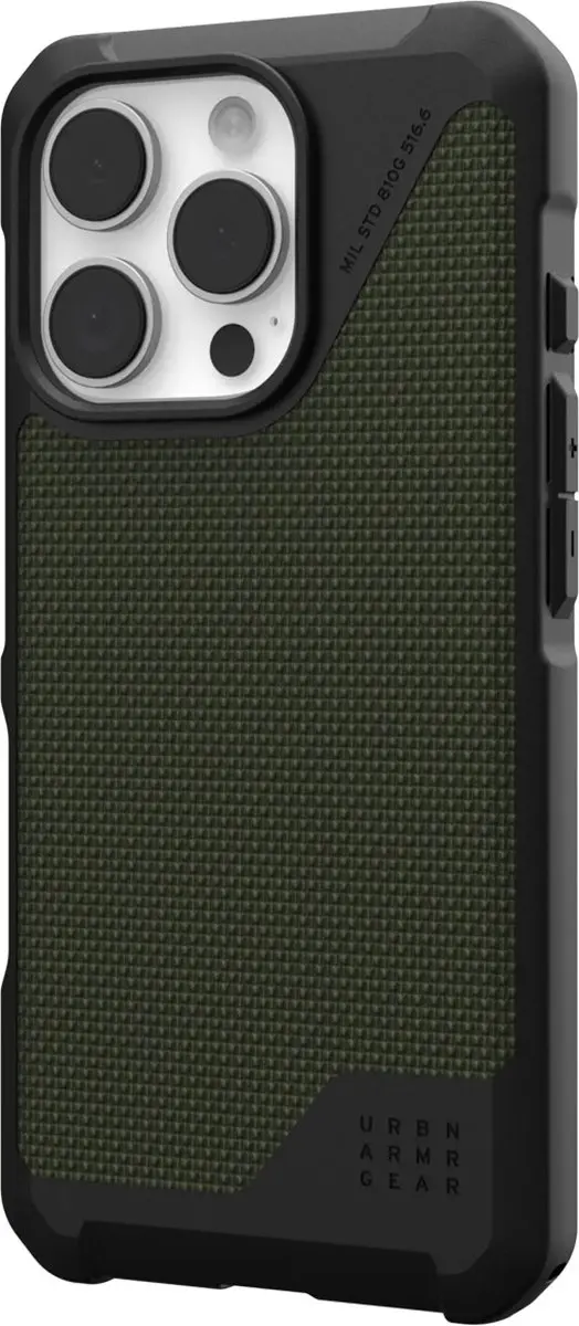 Urban Armor Gear Metropolis LT Hoesje iPhone 16 Pro - MagSafe - Kevlar Olive - afbeelding 2 van 6