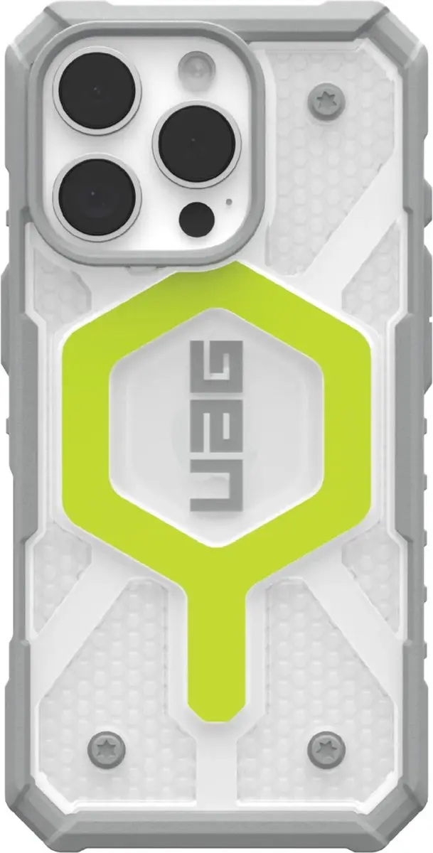 Urban Armor Gear Pathfinder Mag iPhone 16 Pro Hoesje - 114464118181 - Transparant/Neon - afbeelding 3 van 6