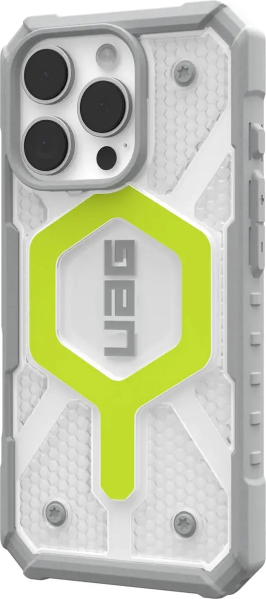 Urban Armor Gear Pathfinder Mag iPhone 16 Pro Hoesje - 114464118181 - Transparant/Neon - afbeelding 2 van 6