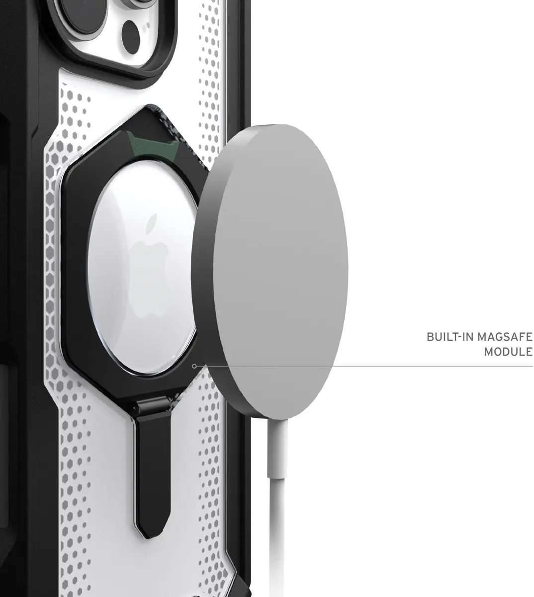 Urban Armor Gear Plasma XTE Mag Hoesje iPhone 16 Pro - 11447411404G - Black/Clear - afbeelding 5 van 6