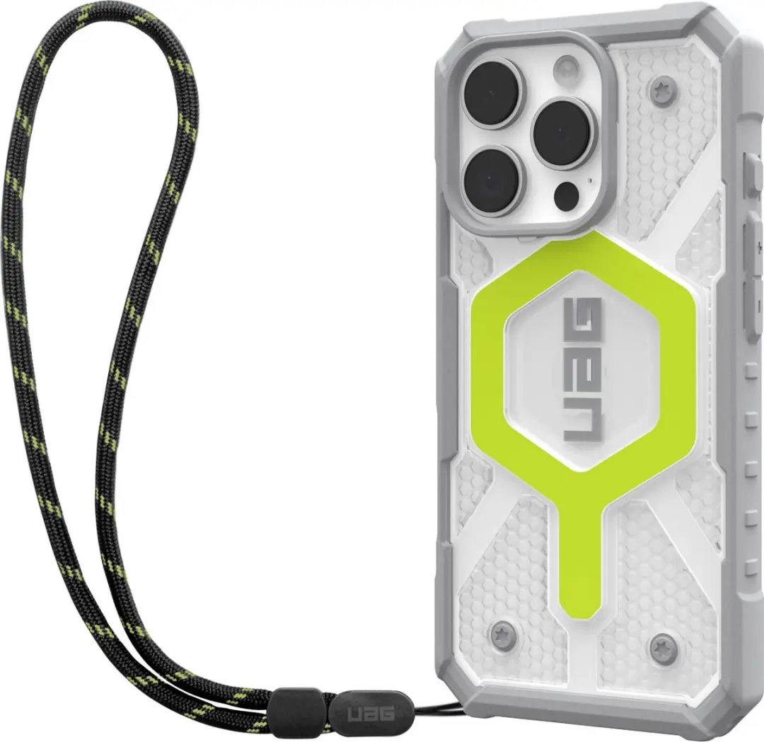 Urban Armor Gear Pathfinder Clear iPhone 16 Pro Hoesje - Geel - afbeelding 2 van 5