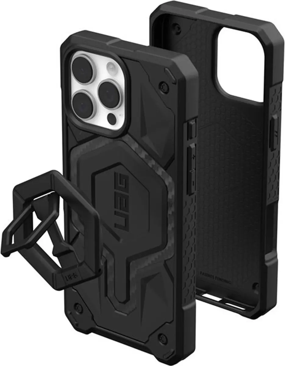 Urban Armor Gear Monarch Pro iPhone 16 Pro Max Hoesje - Zwart - afbeelding 6 van 6
