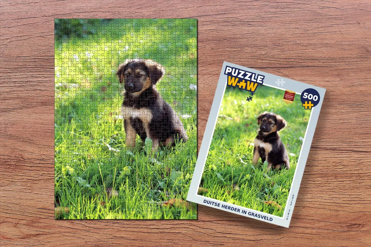 PuzzleWow Duitse Herder Legpuzzel 500 Stuks - Multicolor
