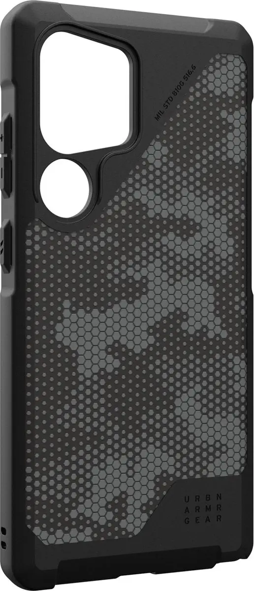 Urban Armor Gear Metropolis LT Backcover - Samsung Galaxy S25 Ultra - Micro Hex Camo - Grijs - afbeelding 3 van 6