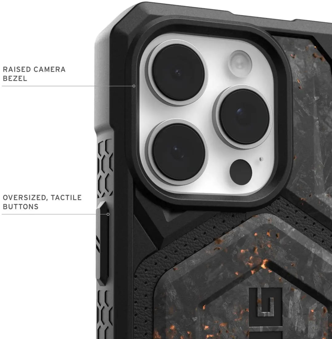 Urban Armor Gear Monarch Pro 114457114FCU Backcover - iPhone 16 Pro Max - Zwart - afbeelding 3 van 6