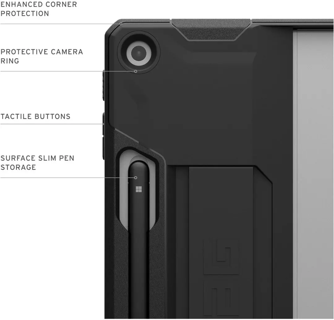 Urban Armor Gear Scout Backcover 324022114040 - Microsoft Surface Pro 12 - Zwart - afbeelding 4 van 6