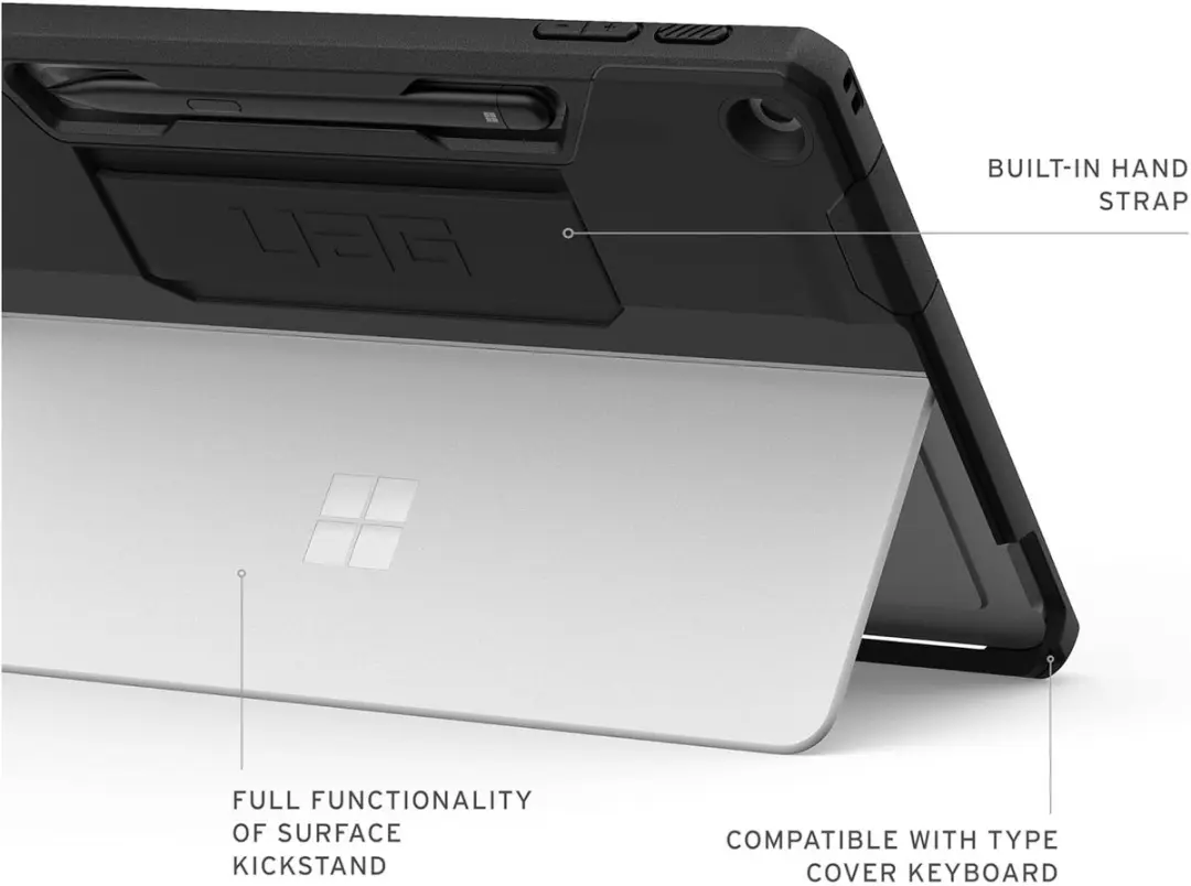 Urban Armor Gear Scout Backcover 324022114040 - Microsoft Surface Pro 12 - Zwart - afbeelding 5 van 6