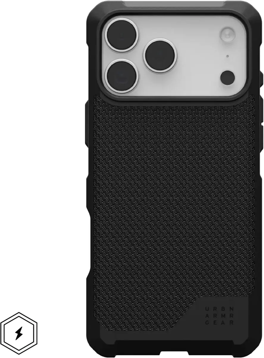 Urban Armor Gear Metropolis Lt MagSafe Hoesje iPhone 17 Pro Max - Zwart - afbeelding 6 van 6