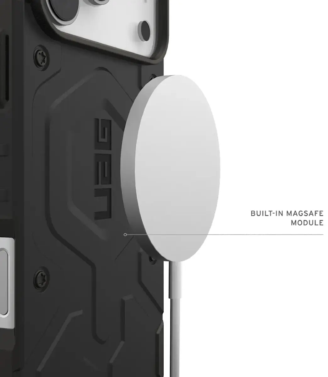 Urban Armor Gear Pathfinder MagSafe Hoesje iPhone 17 Pro Max - 840283923203 - Zwart - afbeelding 5 van 6
