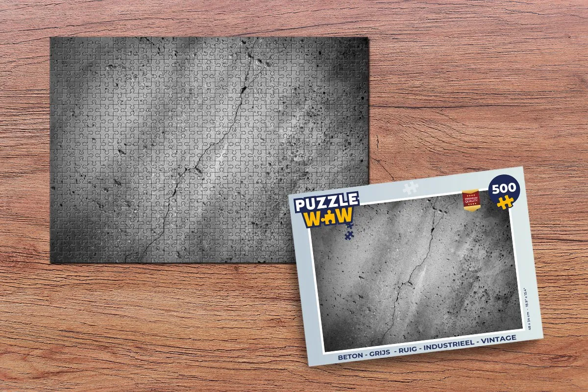 PuzzleWow Industrieel Beton Legpuzzel 500 Stuks - Multicolor